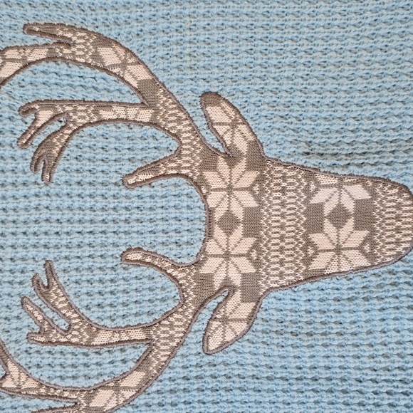 Sugar Rush Girls Light Blue Sweater with Antler Design NWT - Picture 4 of 10